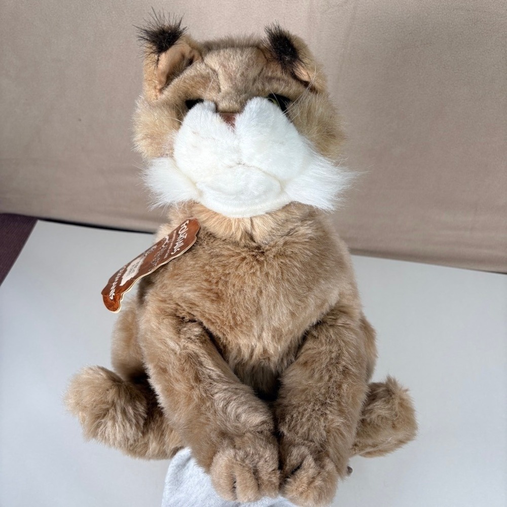 Folkmanis BOBCAT Full Bodied Hand Puppet Folktails 15" Plush Puppet - Picture 3 of 9